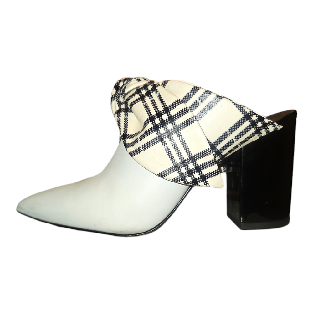 SELF-PORTRAIT | Lily Motor Bow Mules in White Leather ~ Size EU 37.5 / U… - Picture 3 of 8